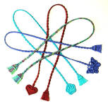 lace bookmarks with tassels 14"