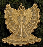 lace angel motif ornament