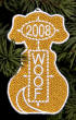 dog motif with date and woof