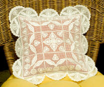freestanding lace pillow cover
