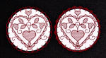 Heart motif coaster