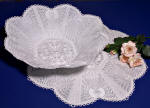 Angel Bowl & Doily 2 freestanding lace