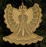 freestanding lace angel ornament