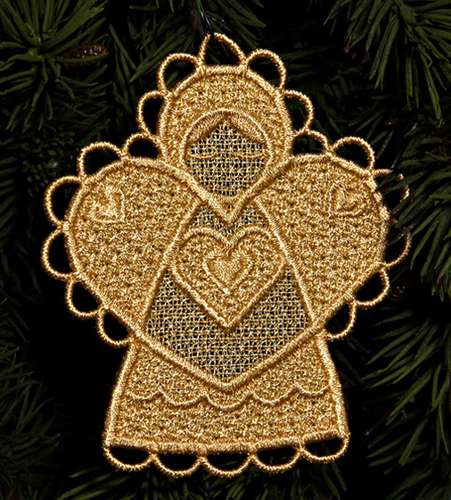Criswell Machine Embroidery Designs K-Lace Christmas Ornaments