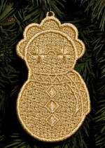 freestanding lace snowlady ornament