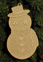 snowman motif ornament