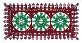 two-color snowflake doily