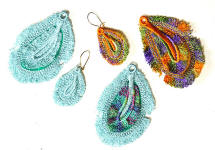fringy feather charms