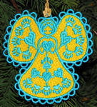 angel pawprint ornament
