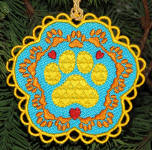 pawprint ornament