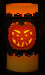 Freestanding Lace Jack-o-lantern Candle Wrap