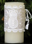 Snowlady Candle Wrap with Organza
