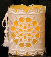 Freestanding Lace Snowflake Candle Wrap