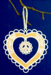 Freestanding Lace Heart Ornament