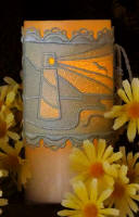 Lighthouse freestanding lace candle wrap