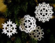 freestanding lace snowflakes