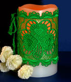 Shamrock Candle Wrap with Mylar