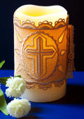 Cross Motif Candle Wrap