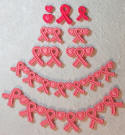 Awareness Support Ribbon trims and motifs