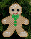 gingerbread boy with fabric