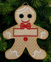 gingerbread boy with fabric