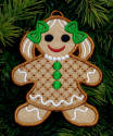 gingerbread girl with fabric