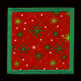 machine embroidery quilted square