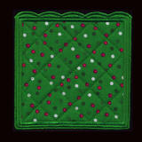 machine embroidery quilted square