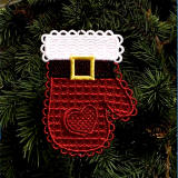 Santa Belt Motif Mitten