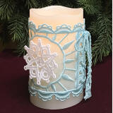 3D snowflake candle wrap