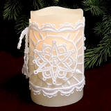3D snowflake candle wrap