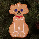 Gingerbread Puppy Ornament 