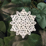 heart motif snowflake ornament