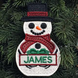 Personalized Snowman embroidery