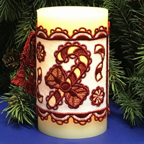 Mini Christmas Light Machine Embroidery Design