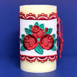 Red Roses Candle Wrap