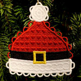 Santa belt hat ornament