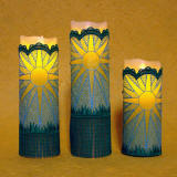 Sun motif candle wrap