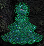 Mylar® Tree Motif Ornament with K-Lace