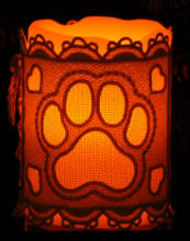 pawprint candle wrap