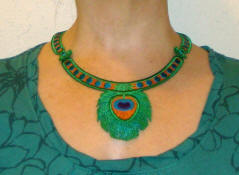 peacock feather necklace
