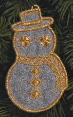 snowman motif ornament