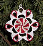 peppermint motif ornament