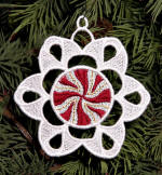 peppermint motif ornament