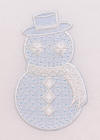 wing-needle snowman shadow applique