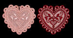 freestanding lace heart