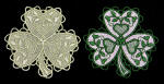 freestanding lace shamrock ornament