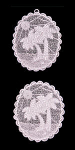 palm tree lace motif