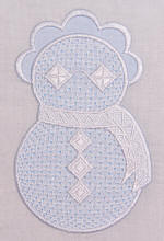 snowlady motif wing-needle shadow applique